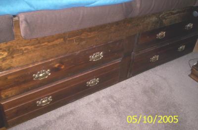 Drawers underneath bed